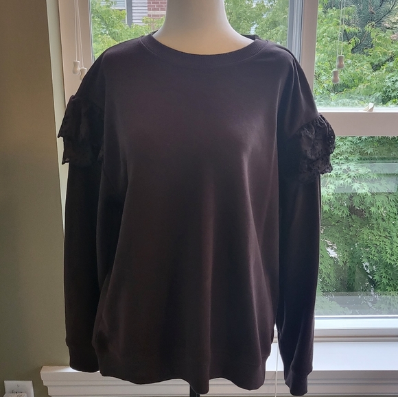 Zara Brown Embroidered Sweater - Picture 3 of 4